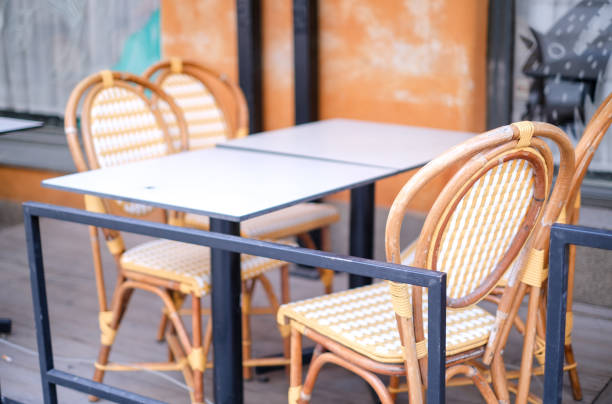 istock Summer terrace of the restaurant on a clear day. 1617194976