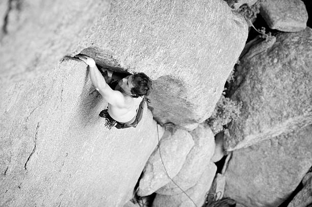 istock Man Climbing in Black and White 161720024