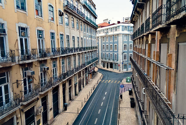 Lisbon street stock photo