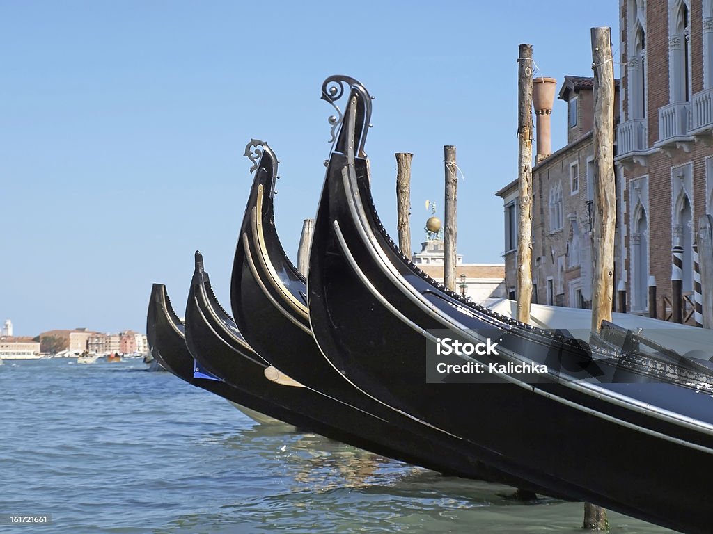 Гондоле Венеции недалеко от площади Сан-Марко - Стоковые фото Архитектура роялти-фри