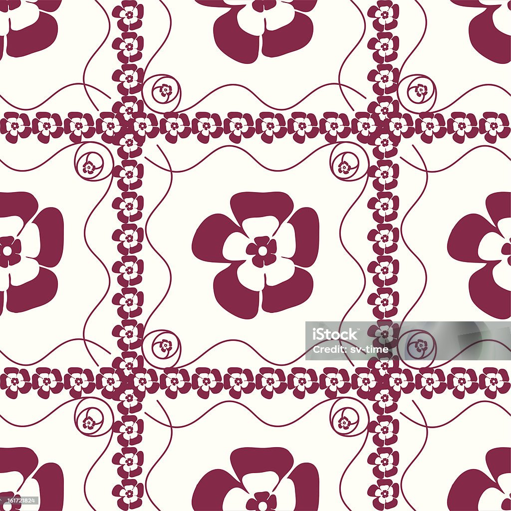 Nahtlose Muster mit Blumen - Lizenzfrei Abstrakt Vektorgrafik