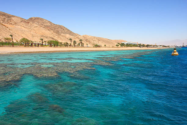 istock Red mountains and beautiful sea. 161722504