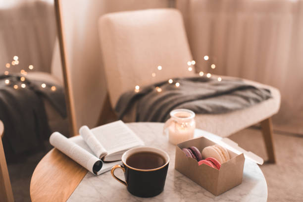 istock Cozy home atmosphere with cup of coffee 1617235946