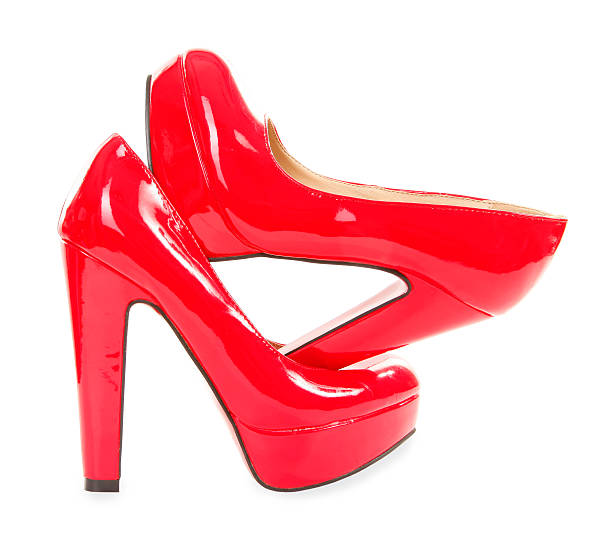 istock Red high heels pump shoes 161727951