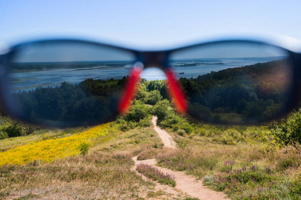 Sunglasses summer sun nature looking through