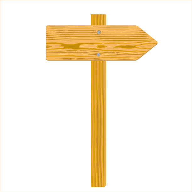 istock Wood signpost, pointing with direction in cartoon style 1617285073
