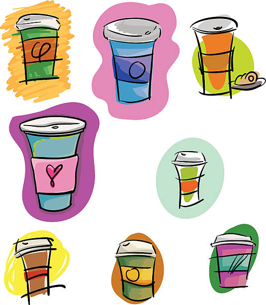 Tazza di caffè da asporto illustrazioni - illustrazione arte vettoriale