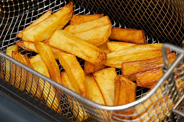 istock Chips fresh out of the fryer 161738687