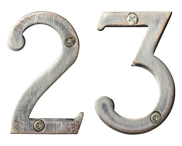 Photo of Metal numbers