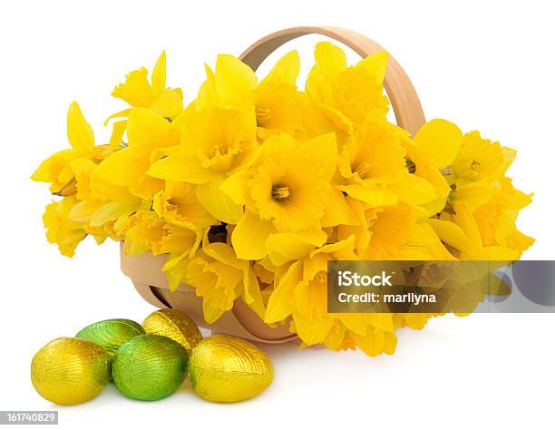 Foto de Cesta De Páscoa e mais fotos de stock de Amarelo - Amarelo, Arranjo de Flores, Beleza natural - Natureza