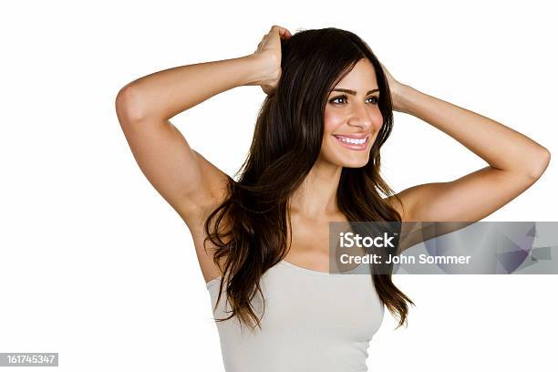 Beautiful Latin Woman Stock Photo - Download Image Now - Women, Beauty, Hand In Hair