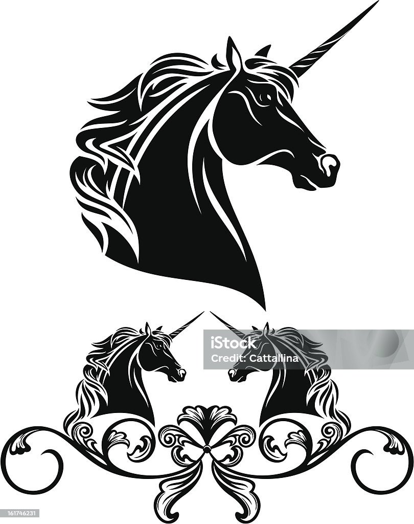 Unicornio de diseño - arte vectorial de Animal libre de derechos