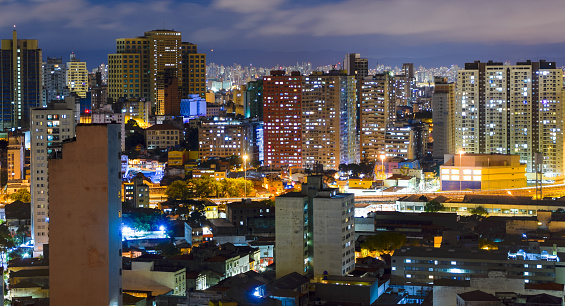 Night view of the city of São Paulo