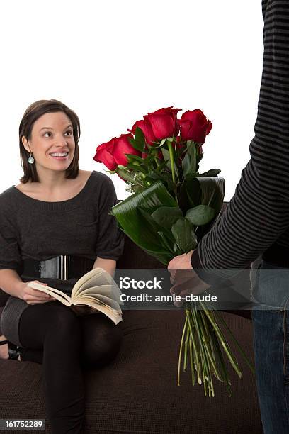 Überraschung Stockfoto und mehr Bilder von Attraktive Frau - Attraktive Frau, Blume, Blumenbouqet