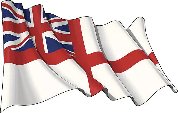 Vector illustration of British Naval Flag