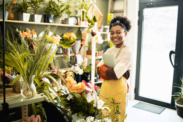 istock Young female florist 1617590452