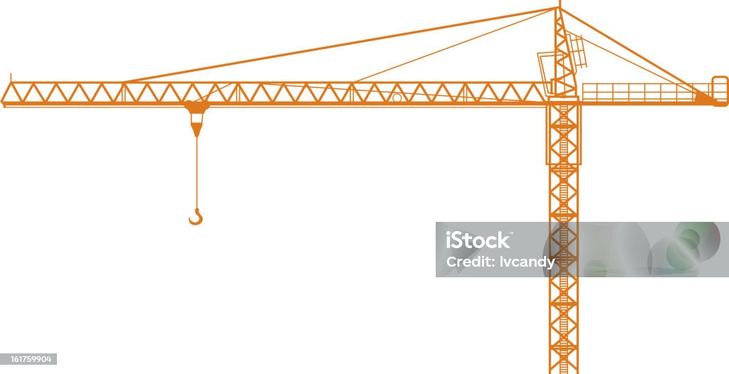 La grue Tower - clipart vectoriel de Grue - Engin de chantier libre de droits