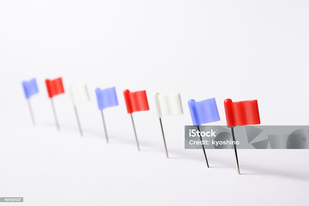 列の国旗 Pushpin - アウトフォーカスのロイヤリティフリーストックフォト
