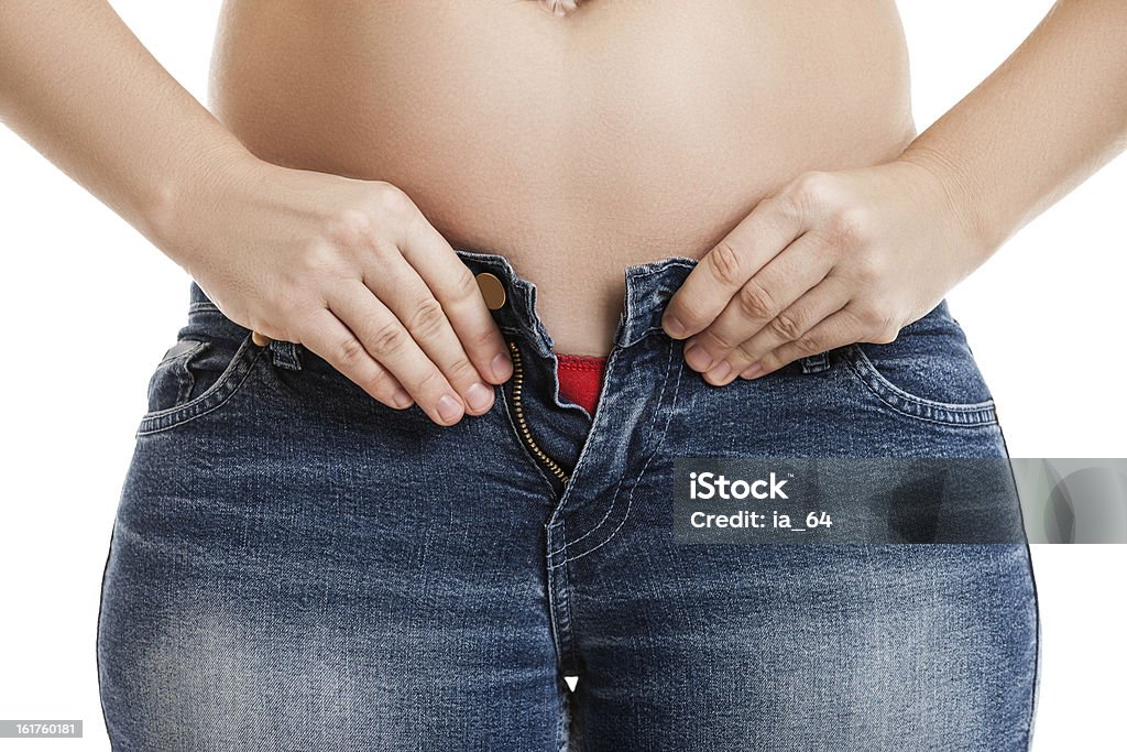 Übergewichtige Frau - Lizenzfrei Abnehmen Stock-Foto