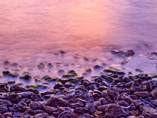 Maui shoreline at sunset in Hawaii