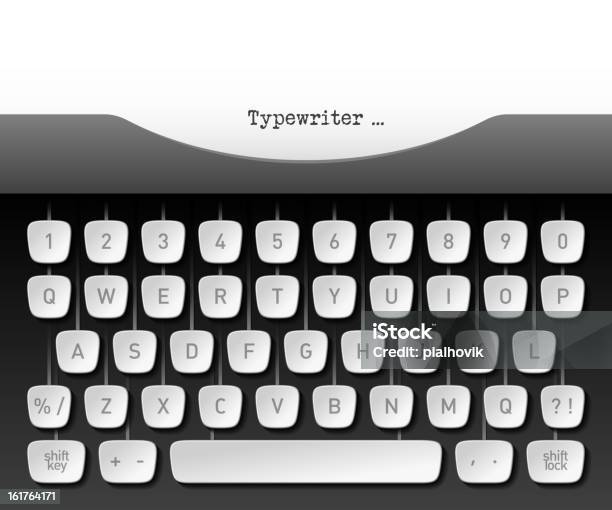 Machine À Écrire Vecteurs libres de droits et plus d'images vectorielles de Touche de machine à écrire - Touche de machine à écrire, D'autrefois, Machinerie