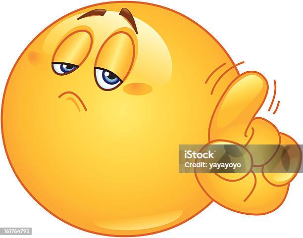 No Emoticon Stock Illustration - Download Image Now - Shaking Finger, 'No' Symbol, People