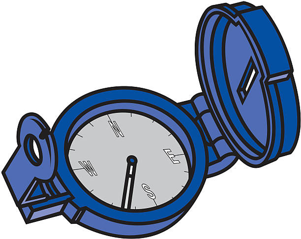 compass - orienteering clip art compass magnet stock-grafiken, -clipart, -cartoons und -symbole