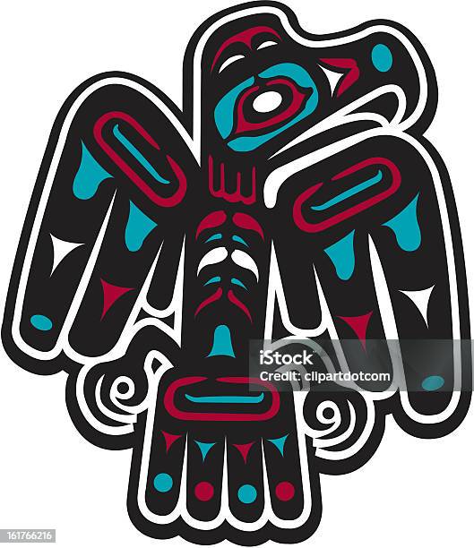 Índio Americano Desenhada Águia - Arte vetorial de stock e mais imagens de Cultura Tribal da América do Norte - Cultura Tribal da América do Norte, Águia, Clip Art
