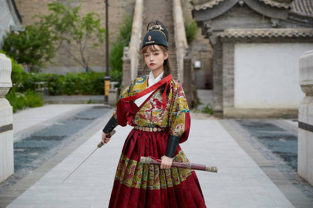 istock An Eastern beauty dressed in ancient attire 1617769831