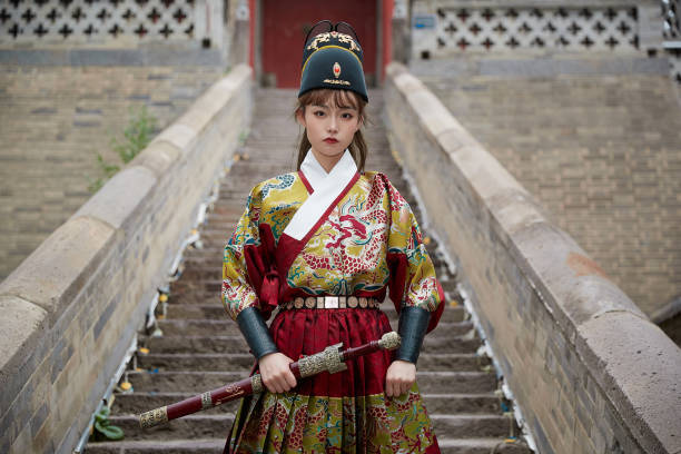 istock An Eastern beauty dressed in ancient attire 1617770694