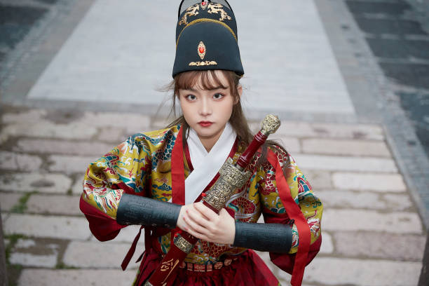 istock An Eastern beauty dressed in ancient attire 1617771976