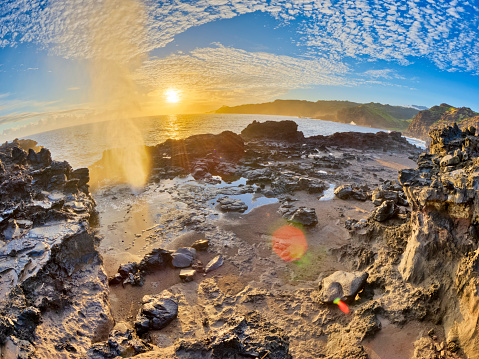 Nakalele blowhole on Maui, Hawaii, USA