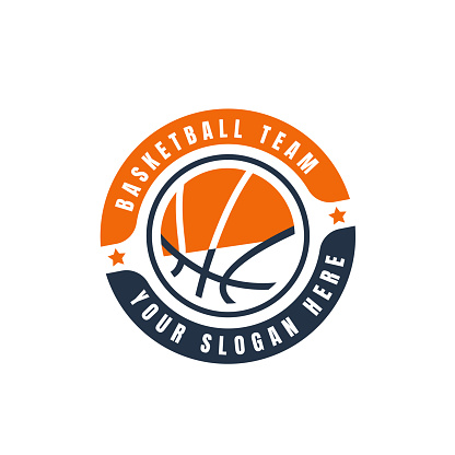 Basketball club symbol badge vector image. Basketball Club Template Creator for Sports Team Vector