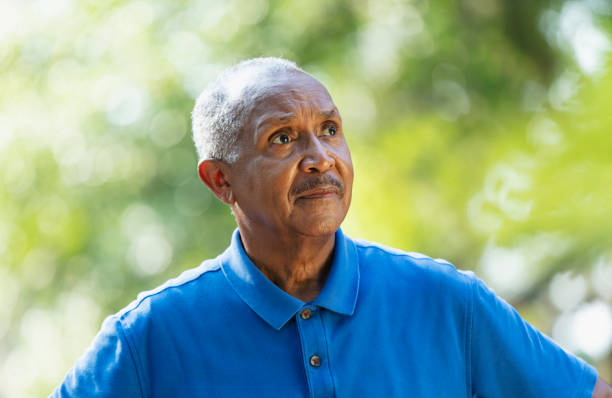 istock Senior African-American man thinking 1617864419