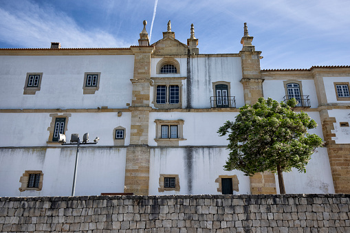 Exterior view of the Convento de Cristo church in Tomar, Portugal