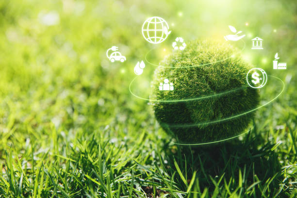 istock Earth grass with ESG icon for Environment Social and Governance. 1617916811