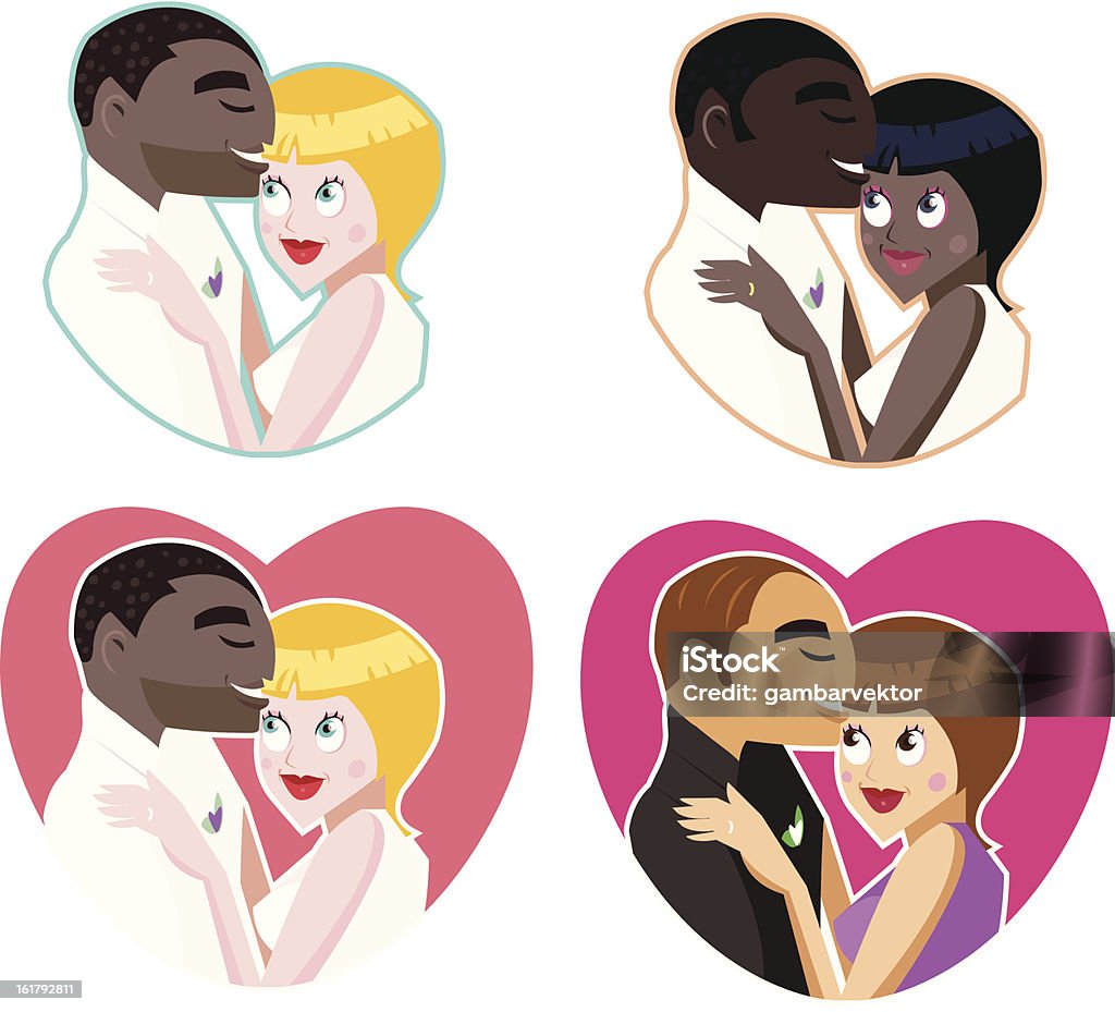 Las parejas románticas ilustración - arte vectorial de Amor - Sentimiento libre de derechos