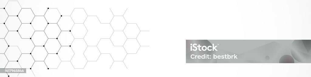 Header Image Pattern Panoramic View Of Abstract Geometric Background With Hexagons Shape ...