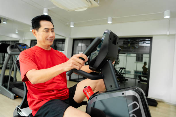 istock Healthy Man cardio exercises at Gym 1617976473