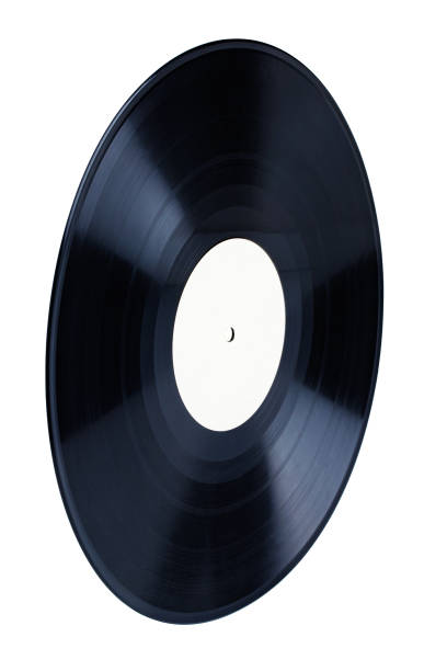 istock old black record with paper sticker, mock-up, vinyl, isolated 1617992902