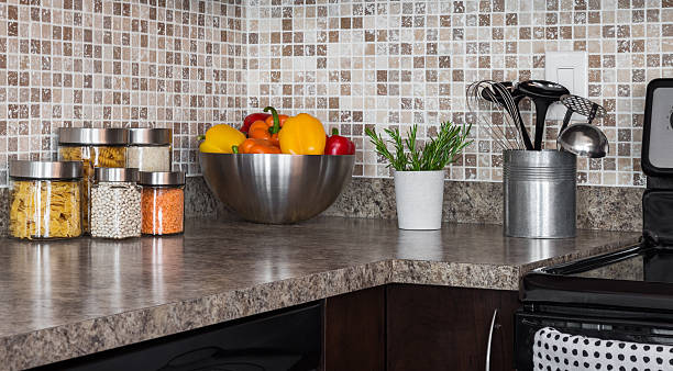 istock Food ingredients and herbs on kitchen countertop 161799411