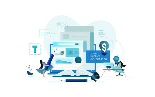 Web Creative Reference Creative Content Creation Of Web Design For Site Stock Illustration ...