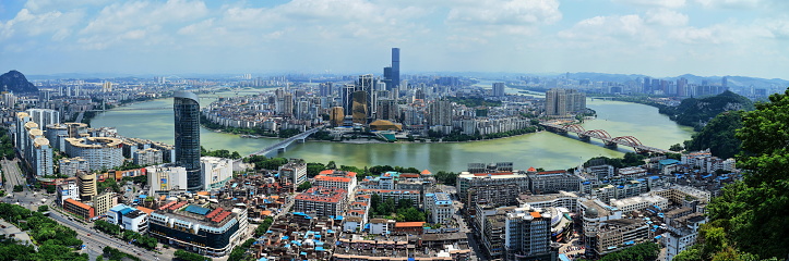 Panorama of Liuzhou City,in guangxi province ,China
