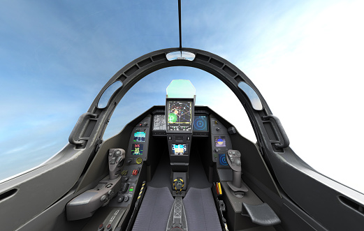 attack fighter interior 3d render image