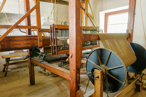 A traditional weaving loom from the 19th Century.