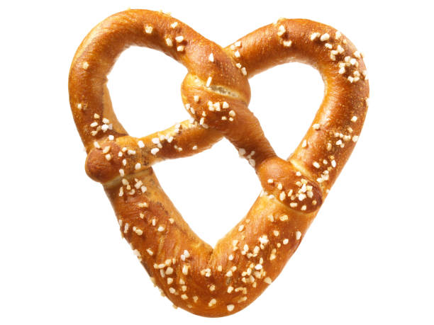 istock Lye Pretzel Heart Shape on white Background - Isolated 1618095171