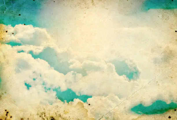 Old Toned Photo of the Clouds Background