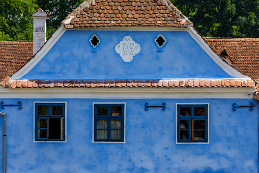 Viscri, Brașov, România - July 03, 2022: The Village and Houses of Viscri in Romania