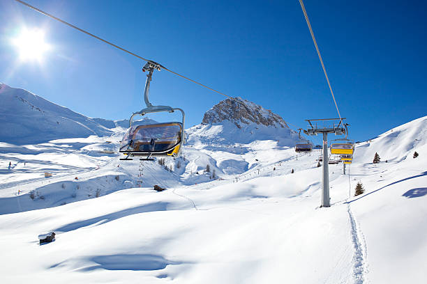 istock Ski lift in wonderful winter landscape 161816201