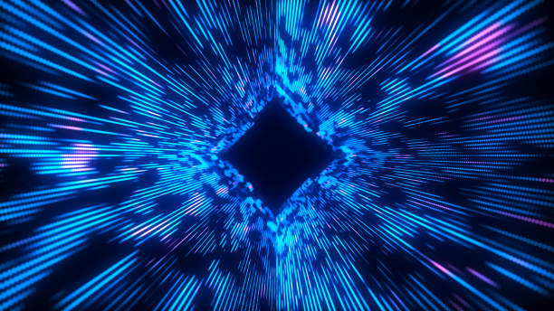 istock Motion graphic of flying into digital technologic tunnel. 3D render. Abstract digital background. Data flow information.Technology tunnel. 1618162274